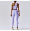 Ensemble de vêtements de Yoga ( Leggings taille haute+ Brassière ),TZ8018-1 – Image 2